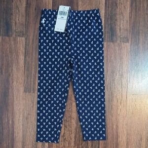 Ralph Lauren Navy Leggings with White Floral Print